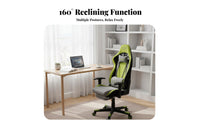 Highspine Gaming Chair with Footrest Breathable Spinerest Highspine Gaming Recliner Ergonomic Desk Seat for Students, Internet Cafe, Studying