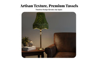 Bedside Lamp with Elegant Fabric Lampshade for Living Room Decor, Modern Table Lamp Shade for Bedroom, Small Lamp Shade for Interior Designers