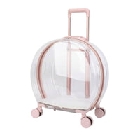 Rolling Pet Carrier Hard-Shell Pet Carrier with Wheels Sturdy for Travel