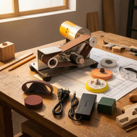 Belt Sander with Polishing Wheel Allmulti-Purpose Mini Belt Sander Blade Honing Tool Compact Tool Portable for Hobbyists