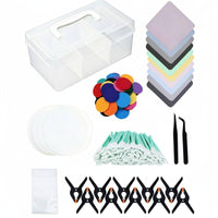 Allcomplete Kit Set Trading Card Cleaning Kit Anti-Static Cloths Sports Card Grading Kit Safeguarding Storage Case