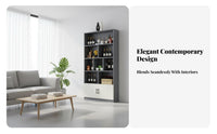 Living Room Display Cabinet Multifunctional Modern Beverage Cabinet Large Capacity Freestanding Room Divider for Homeowners, Hallway, Bedroom