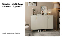 Large Capacity Entryway Shoe Cabinet Space Saving Modern Shoe Storage Cabinet with Doors Stable Structure Household Furniture Easy to Clean for Apartment Dwellers, Homeowners, Families, Hallway, Bedroom, Living Room, Closet