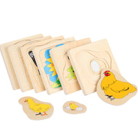 Montessori Human & Animal Life Cycle Layered Puzzles for Kids