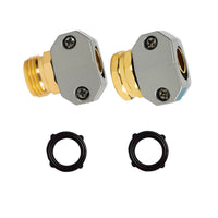 2 Pieces Hose Coupling with Screws Threaded Hardware Easy to Install for Yard