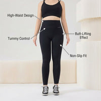 High Waist Gym Leggings for Women with Compression Design, Moisture Wicking Running in Nylon Spandex Blend for Outdoor Sports and Workouts