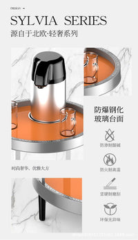 麻将机茶几双层棋牌室专用烟缸茶水架麻将桌边几茶水桌轻奢圆茶几