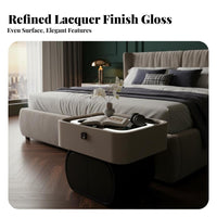 Smart Nightstand with Charger and Light Multiple Storage choices for Homeowners