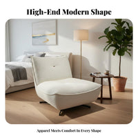 Oversized Rotating Single Sofa Soft Puff Design Statement Armchair Modern Artistic Look Ergonomic Comfort for Readers, Adults