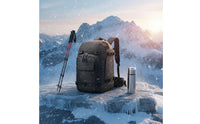 Ski Helmet and Footwear Bag Water Resistant 50L Ski Gear Backpack Snowboard Footwear Backpack Waterproof Ergonomic Rear Panel
