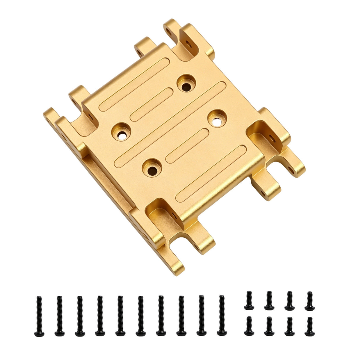 RC Car Bottom Plate Anodized RC Car Chassis Plate with Screws Long-Lasting Rigid for Hobbyists