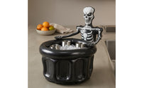 Skull-Shaped Ice Container Sculpted Inflatable Skull Container Black