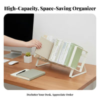 2-Tier Wire Rack unrestrictedstanding desktop Shelf multifunctional for Office Workers