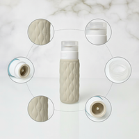 Travel Squeeze Silicone Bottles for Lotions and Cosmetics - Refillable Portable Containers