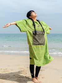 NuJune潜水浴巾沙滩换衣浴袍游泳速干毛巾衣男女同款冲浪斗篷防晒