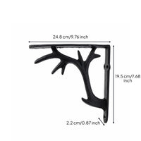Decorative Shelf Bracket Rustic Shelf Support Farmhouse Wall Bracket with Screw Holes Heavy Duty for Living Room, Study