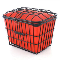 Bicycle Rear Basket with Lid, Large Capacity Front Shopping Basket for Mountain Bikes, Thickened Wire Mesh
