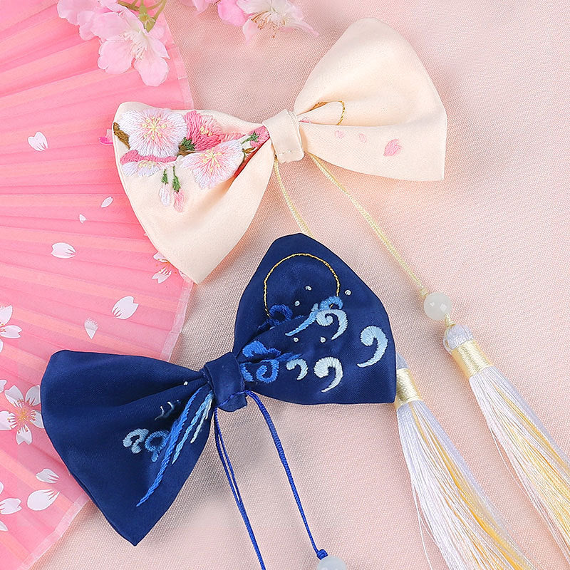 DIY Embroidery Kit for Beginners - Hair Clip with Ancient Style Su Embroidery Ribbon