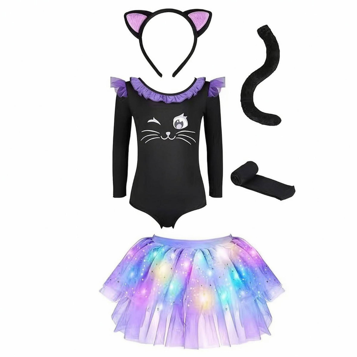 Cat Costume Layered Cat Costume Tulle for Girls, Kids, Halloween