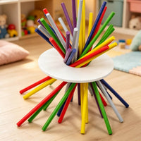 Hand-Eye Coordination Balance Stick Game Color Matching Tabletop Balance Game Colorful Toy Family-Friendly for Children, Preschool, Party