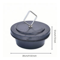 Drainage Plug with Stainless Steel Handle Rust-Resistant Rubber Drainage Plug Stable for Pig Farms