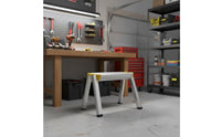Aluminum Step Ladder Compact Single Step Tripod Base Stool Lightweight Small Portable Footstool for Kitchen, Closet, Garage