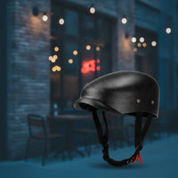 Half Helmet with Goggles Slim-Fit Vintage Scooter Helmet Quick-Release Glossy for Commuters, Commuting