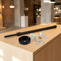 Telescopic Pole for Heavy Duty Pendant Lights, Iron Lighting Extension Rod with Ceiling Base, Fixed Mount Telescopic Rod, Adjustable Height