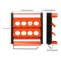 Can Rack with Shelves Oval Openings Metal Wall Storage Rack Accessible Design