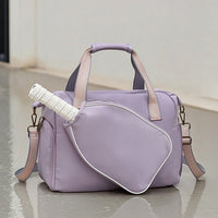 Zippered Pickleball Bag with Shoe Compartment Structured Pickleball Duffel Bag Versatile Handshands-off for Gym Goers