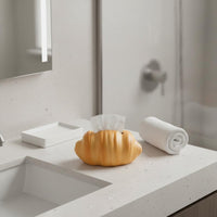 Croissant Tissue Box Luxury Feel Household Supply Easy to Clean for Living Room