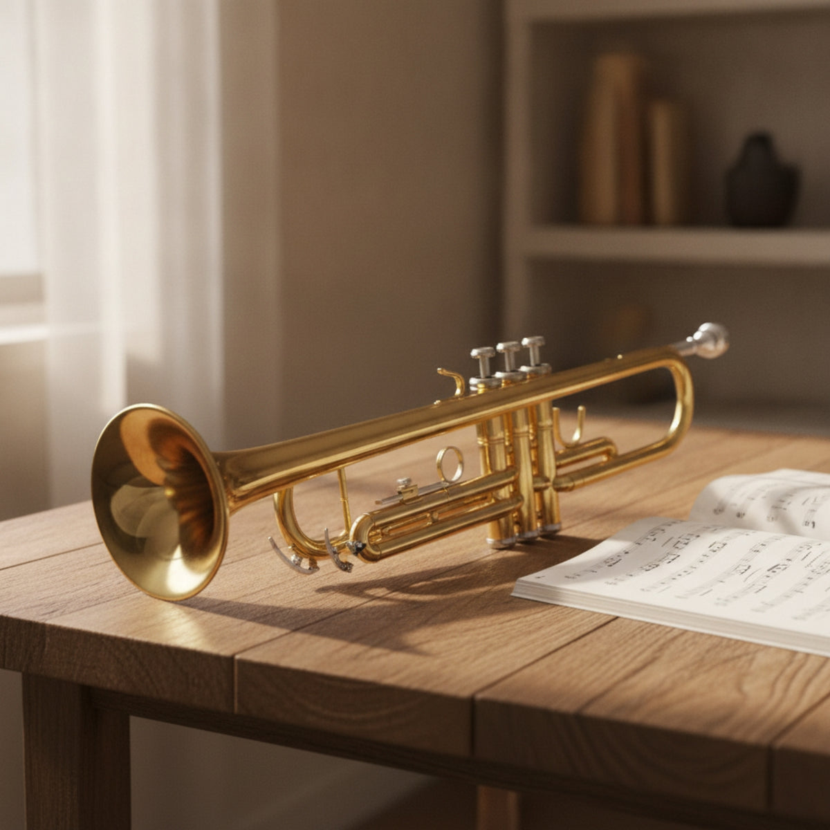 Standard B Flat Trumpet Golden B and B Trumpet Gold-Plated Brass Instrument Bright for Rehearsals
