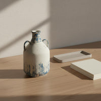 Dried Arrangement Vase Artfully Weathered Ceramic Vase Tranquil Style Home Decor for Study, Living Room