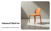 Armless Stackable Chair Thickened Design Stackable Monobloc Chair Ergonomic Backrest Single-Piece Moldinging for Families, Cafe