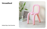 Upholstered Tube Chair Unique Shape Vanity Stool Multifunctional Design