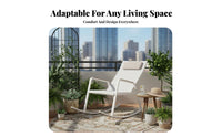Rocking Lounger Ergonomic Design Rocking Chair Modern Aesthetic Includes Headrest Pillow for Adults, Seniors, Balcony