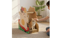 Play and Rest Corrugated Feline Scratcher Easy Assembly Feline Scratch Board Space-Saving for Cats, Indoor