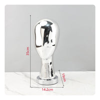 Mannequin Head Luxury Look Silver Head Bust Art Stylish Aesthetic Table Ornament Display Stand
