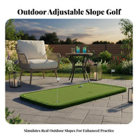 Adjustable Slope Putting Green Wear-Resistant Adjustable Slope Putting Mat Sturdy Golf Practice Mat for Golfers, Professionals, Outdoor, Home, Office