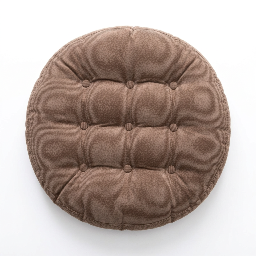 Large Floor Cushion Home Decor, Tufted Breathable Cushion for Floor Seating, Rou #variant:Round 55cm Diameter 8cm Thick