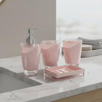 4 Pieces 4 Piece Bathroom Set Shockproof-Resistant for Dorm Room
