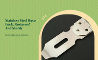 Stainless Steel Door Lock Hasp, Protected Cabinet Drawer Latch, sturdyDuty Security Latch for Home, Office, Garage