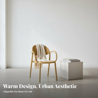 Stackable Design Molded Plastic Chair Integrated Armrests Molded Plastic Armchair Minimalist Design Household Furniture Easy to Clean for Interior Designers, Event Planners, Restaurant, Dining Room, Kitchen, Balcony