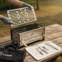 Portable Outdoor Charcoal Grill and Fire Pit for Camping and Picnics