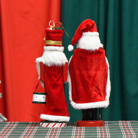 35cm Red Coat Santa Claus Nutcracker with Gift Box