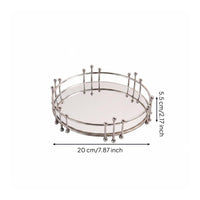 Metal Mirrored Tray Iron Art Home Decor Modern Minimalist for Bathroom, Bedroom