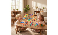 10 Pieces Wooden Balancing Game Educational Wooden Balancing Toy Interactive Educational for Children, Playroom, Classroom
