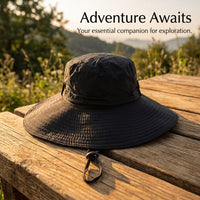 Unisex Bucket Hat with Adjustable Drawstring for Outdoor Activities, Wide Protection for Fishing Hiking Mountain Climbing Breathable Gardening