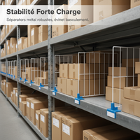 Wire Shelf Dividers for Clothing and Merchandise Organization