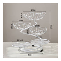 Tiered Fruit Basket Decorative Multi-Layer Snack Basket Space Saving
